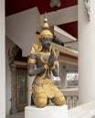 Thepenom Thai angel statue at the entrance to the Buddhist Center of Dallas, Texas. Royalty Free Stock Photo