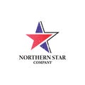 Ther northern star logo design in attractive violet and pink gradient color