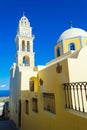 Beautiful building Catholic Cathedral Fira Santorini Greece Royalty Free Stock Photo