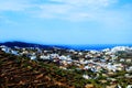 Thera Santorini Oia Island With Volcano And Ships In Greece Royalty Free Stock Photo