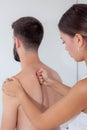 Therapeutic back massage Royalty Free Stock Photo