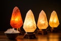 Therapeutic Natural salt lamp. Generate ai