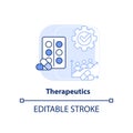 Therapeutics light blue concept icon