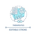 Therapeutics turquoise concept icon