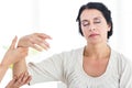 Therapist holding her patients arm Royalty Free Stock Photo