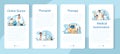 Therapist mobile application banner set. Healthcare, medicine treatment Royalty Free Stock Photo
