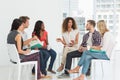 Therapist speaking to a rehab group Royalty Free Stock Photo