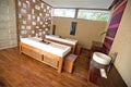 Therapy bed in tropical spa Royalty Free Stock Photo