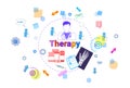 Therapy Healthcare Banner Medical Help, Medicine Treatment Concept