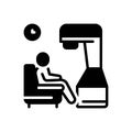 Black solid icon for Therapy, treatment and method