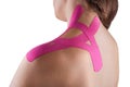 Therapy with kinesio tex tape Royalty Free Stock Photo