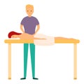 Therapy masseur icon, cartoon style