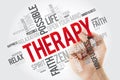 Therapy word cloud with marker, concept background Royalty Free Stock Photo