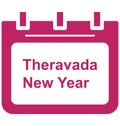 Theravada new year Special Event day Vector icon that can be easily modified or edit.