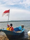 There Children brotherhood boat indonesian reservoir