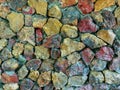 Colorful stones wall are great Royalty Free Stock Photo