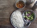 Rice bread with healthy thing is well food every exotic and innovative dish in the world Royalty Free Stock Photo