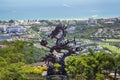 There is a Dragon Bronze on the top of the mountain of the Yalong Bay Tropical Paradise Forest Park, editorial Royalty Free Stock Photo
