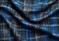 There is a flocking pattern on the Glenurquhart check. Herringbone Tweed, Wool Background Texture. Close-up of a coat. A Royalty Free Stock Photo