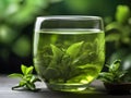 A green tea in a cup Royalty Free Stock Photo