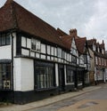 Ancient timber framed shop front. Midhurst. Sussex. UK Royalty Free Stock Photo