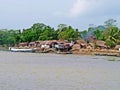 settlement along the waterways, Meghna River, Bangladesh Royalty Free Stock Photo