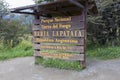 Ushuaia, Argentina, Tierra Del Fuego National Park. Inscription. Royalty Free Stock Photo