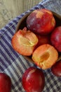 there are juicy plums in the bowl Royalty Free Stock Photo