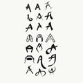 There are 21 of letter "A" designs in this picture.someone can use as logos,signs or simbals alsooo.
