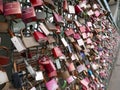 Lovers' Padlocks on Hohenzollern Bridege in Cologne, Germany