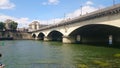 Paris bridges across the Seine Royalty Free Stock Photo