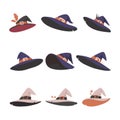 There are lots of Halloween hats that look like witches. Cartoon style