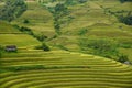 The scenery of terraced fields in Mu Cang Chai in the ripe rice season