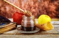 There are many traditional Jewish symbols associated with Rosh Hashanah celebrations, such as apples, honey