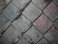 Chain link mesh on a gray painted background - vandal-proof protection of municipal and departmental property. no graffiti Royalty Free Stock Photo