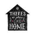 There is no place like home lettering poster Royalty Free Stock Photo