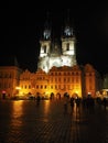 There is nothing more beautiful than night Prague, a very romantic place full of intere River and Charles Bridge in the background