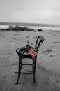 New york coney island debris flag usa hurricane sandy Royalty Free Stock Photo