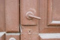 The old door with door knob Royalty Free Stock Photo