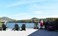 Olympic lake placid visitors at rest