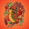 Junk Food - Hotdog Royalty Free Stock Photo
