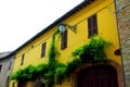 MONTE SAN MARTINO, ITALY - CIRCA AUGUST 2020: Colored building in Monte San Martino