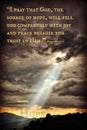 Inspirational Spiritual Sunset of Hope and Peace Bible Christian Rays Royalty Free Stock Photo