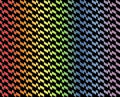 Abstract geometric pattern in multi-colored gradient with thin white lines on black color background - Vector illustration. Royalty Free Stock Photo