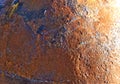Part of surface rusty buoy metal colorful corrosion Royalty Free Stock Photo