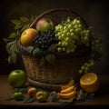 There are only a small number of fruits contained within the basket. AI