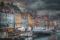 Nyhavn is the old harbor of Copenhagen Royalty Free Stock Photo