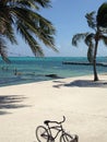 Blue Water Grill, beach view San Pedro, Ambergris Caye Belize Royalty Free Stock Photo