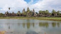 The Lake View of Angkorwat Temple Royalty Free Stock Photo