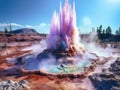 Violet geyser minerals geology boiling fluid